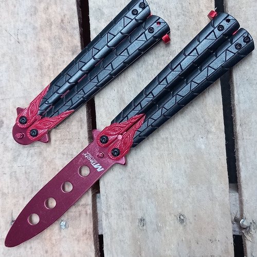 Navaja Balisong Mariposa Para Entrenar Sin Filo Mt-872sl