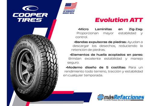 Llanta 265/70r16 Cooper Evolution Att