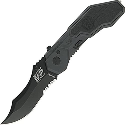 Smith Y Wesson Swmp1bs Militar Y De Policía Cuchillo Con Mag