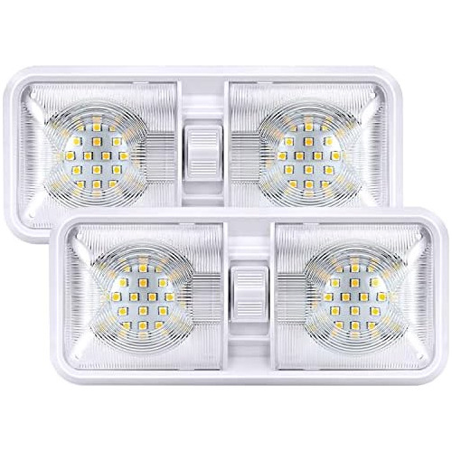 Luz De Techo De Doble Cúpula De 12 V Led, 640 Lúmenes...