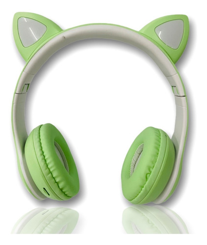  Auricular Orejas De Gato Con Luz De Color Pastel Bluetooth 