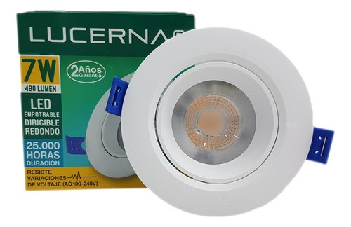 Spot Led Dirigible 7w 100-240v Luz Calida Lucerna