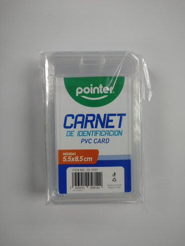 Porta Carnet O Distintivo Transparente Pointer X5