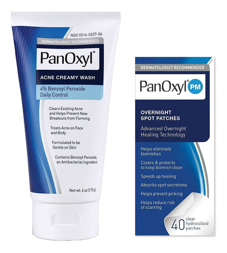Paquete Panoxyl Acne Wash 4% Con Parches Pm