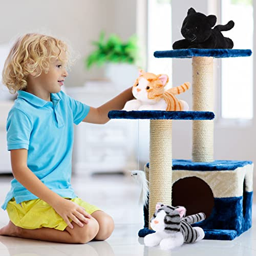 3 Piezas 9 Pulgadas Peluche De Gato Animal De Peluche Gato L