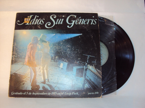 Vinilo Lp 96 Adios Sui Generis 1975 Parte 2