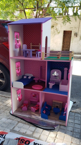 Imagen 3 de 7 de Casas Barbie 3 Pisos Completa 108 De Altura Elige El Color