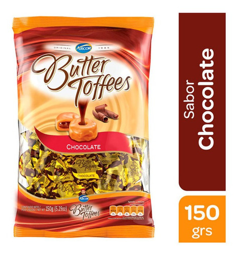 Butter Toffees Caramelos Rellenos Con Chocolate X 150 Gr