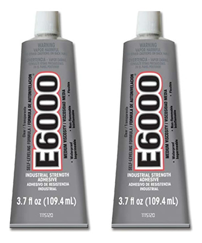 Productos Eclécticos 220011 3,7 Oz. E-6000 Adhesivo Transpar