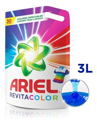 Jabón Líquido Ariel Revitacolor Recarga 3 L