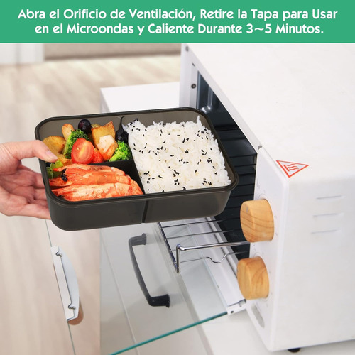 Gigante Recipiente Con Divisiones Y Cucharas Negro Acero