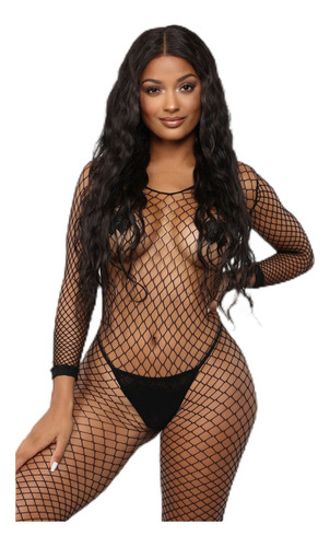 Bodystocking Malla Lenceria Entrepierna Sexy Abierto