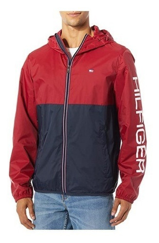 Casaca Tommy Hilfiger -  Impermeable Con Capucha - Talla S