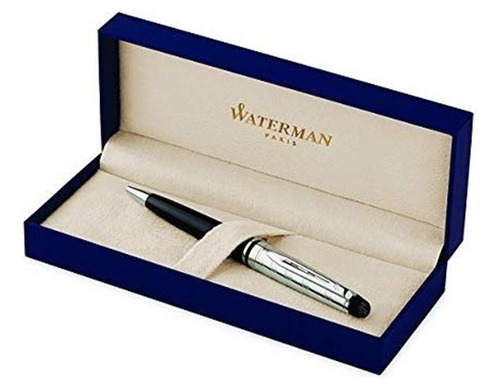 Waterman Experto Deluxe Negro, Bolígrafo Con Azul Medio De R