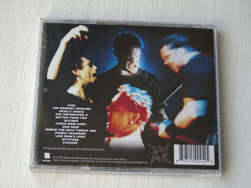 Sellan las grabaciones del CD Reload de 1997 de Metallica