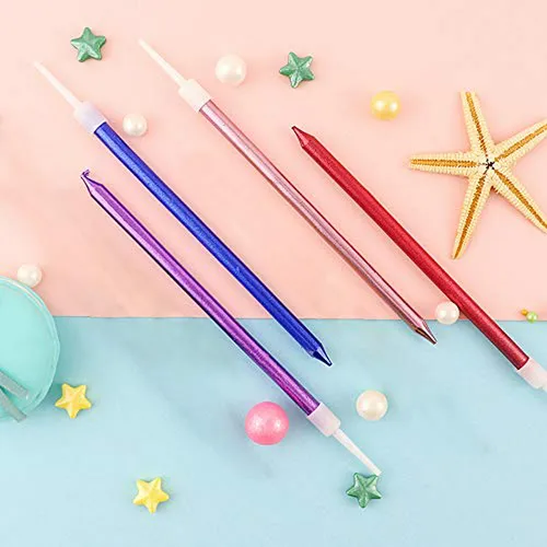Xnova - Velas Largas Y Finas Para Pastel De Cumpleaños, Colo