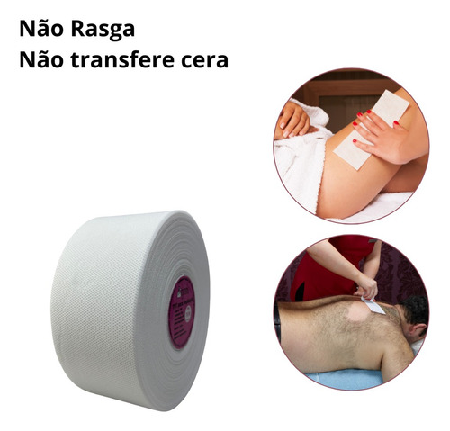 Tnt P/ Depilação 10cm-80gr (2 Rolo Branco) 50m Perlon Largo