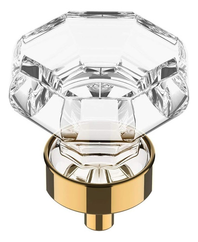 10 Jaladeras Octagonales Cristal 1-3/8 Gabinete