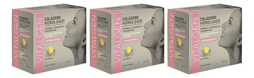 Vitalgen Pack X 3 Un Colageno Hidrolizado + Q10 + Vit C Sabor Naranja