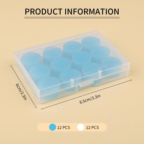 24 Tapones Para Los Oídos De Silicona Para Dormir, Tapones P