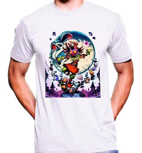 Camiseta Premium Dtg Videojuegos Estampada Zelda Majoras Mas
