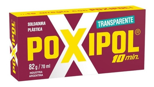 Adhesivo Soldadura Plastica Poxipol 10 Minutos 70ml Transpar