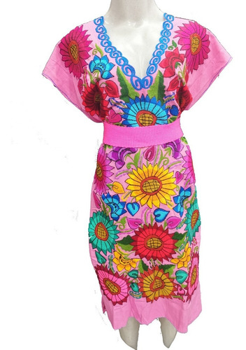 Vestido Mexicano Artesanal Fiesta Bordado Chiapas Boda V84 | Envío gratis Vestido Mexicano Artesanal Fiesta Bordado Chiapas Boda V84 | Envío gratis