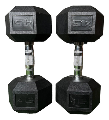 Par De Mancuernas Hexagonales 45 Lbs