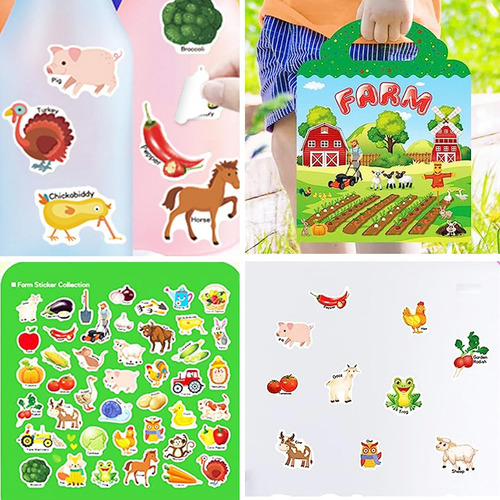 Set 6 Libros De Stickers Reutilizables Para Niños