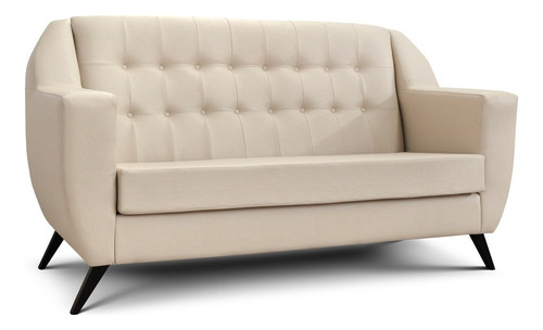 Sillón Docta 3 Cuerpos Tela O Eco Cuero Color Beige