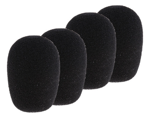 4 Piezas Pequeño Micrófono Negro Auriculares Solapa