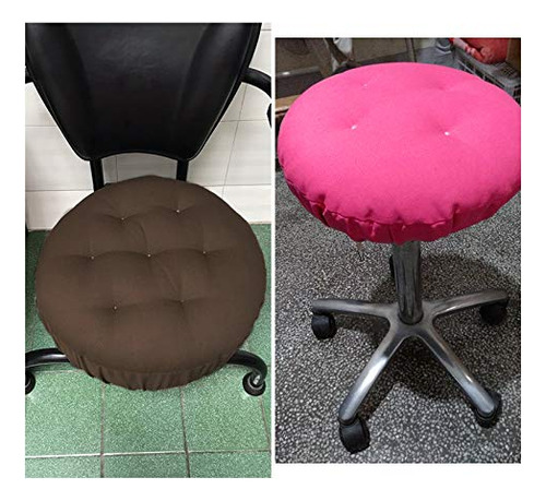 Cojín Redondo Acolchado 30 Cm Con Tela Elástica Para Taburet