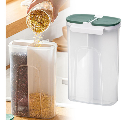 Recipiente De Comida De Cocina Tarro De Comida Seca Verde