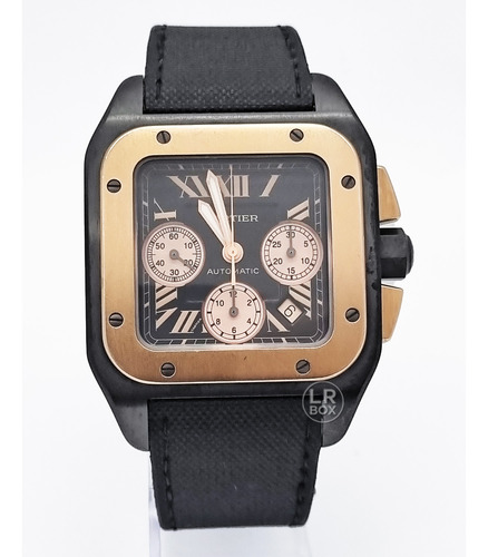 Cartier Santos 100 Xl Chronograph Rosegold & Titanium Dlc (Usado)