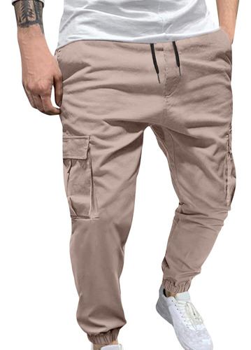 Pantalones Tipo C Para Hombre, Tipo Cargo, Elásticos Con Múl