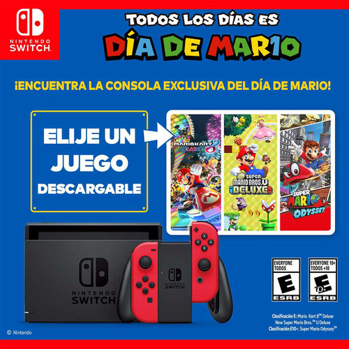 Imagen 6 de 6 de Consola Nintendo Switch Lt2 Mario Bundle Choose One