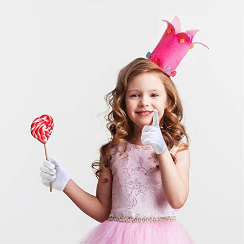 4 Pares De Guantes Blancos Para Disfraz De Niños, Guantes De