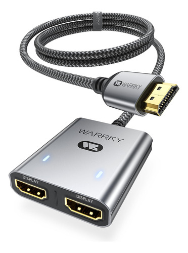 Warrky - Divisor Hdmi 4k, 1x2 Pantalla Hdmi Duplicada/espejo