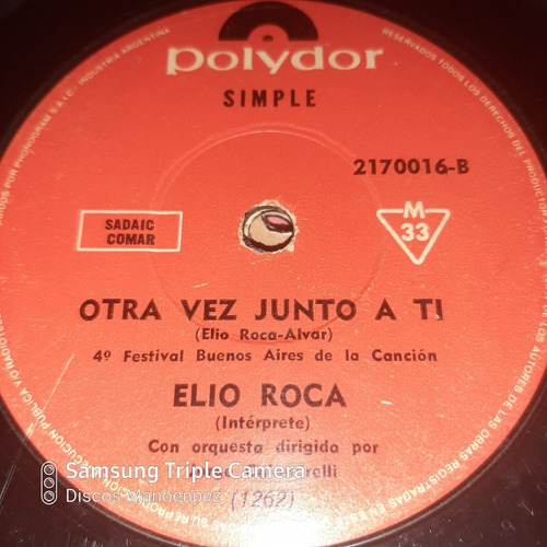 Simple Elio Roca 4º Festival Bs As Cancion Polydor C12