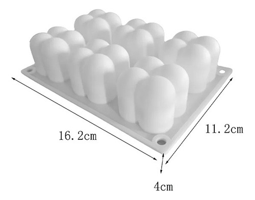 Imagen 3 de 7 de Molde Silicona 6 Mini Cubo Bubble Burbuja Vela Jabon Choco