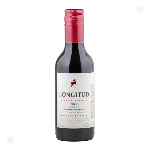 Vinho Chileno Longitud Cabernet Sauvignon Tinto Seco 187,5ml