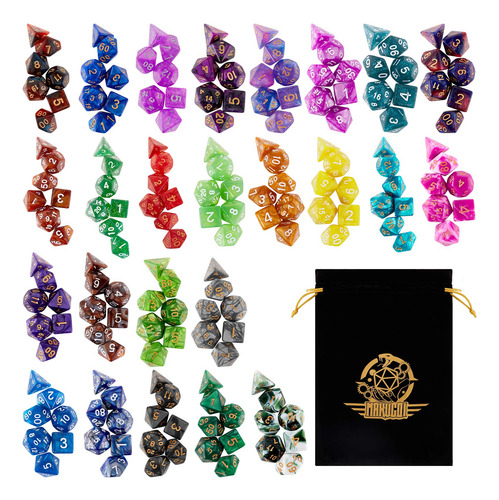 Juego De Dados Poliedricos 25 Piezas Para Dnd Y Rpg
