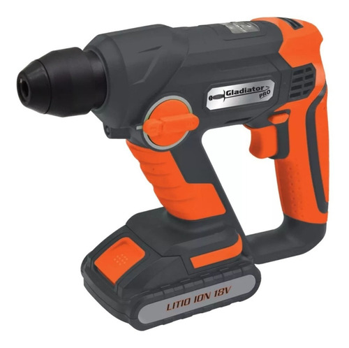 Rotomartillo electroneumático Gladiator Pro RM 712/18 K2 inalámbrico gris y naranja frecuencia de 50Hz/60Hz 120V/220V