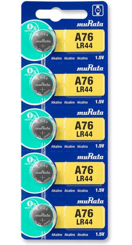 5 Pilas Tipo Botón Sony Alcalina De 1.5v Lr44 / Ag13 / A76