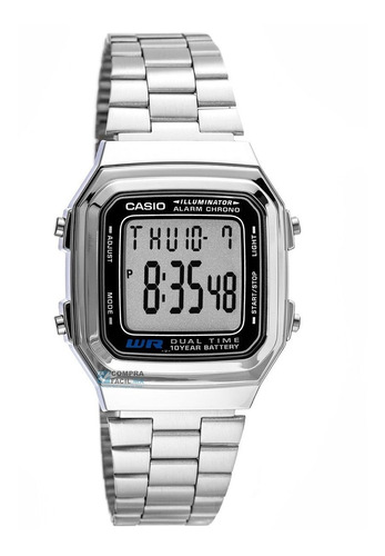 Reloj Casio Retro A178 Acero Inoxidable Cronometro Alarma