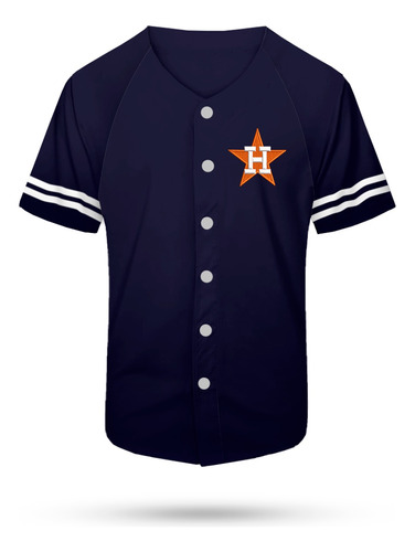 Jersey Casaca Beisbolera Logo Houston Astros Bordada