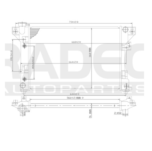 Radiador Shadow 1991-1992-1993-1994 V6 3.0 Automatico Cdr