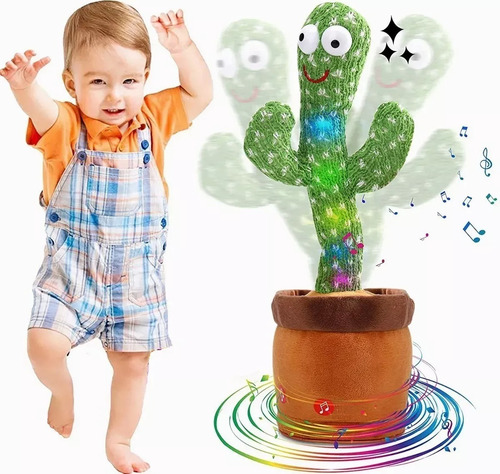 Cactus Bailarin Peluche Felpa Juguete Para Niños Recargable