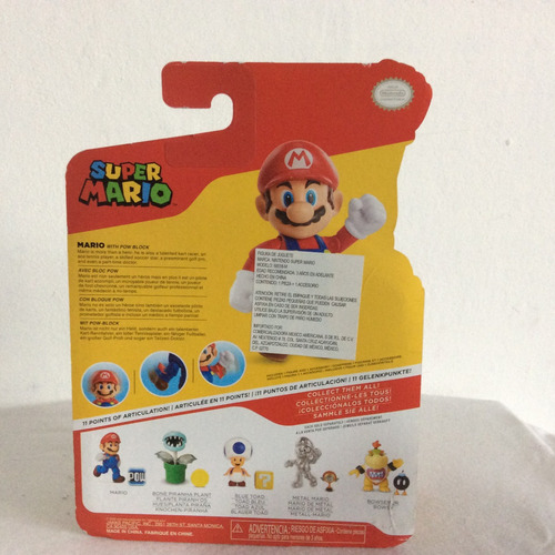 Super Mario Bros Figura Mario Con Block Power Jakks Original