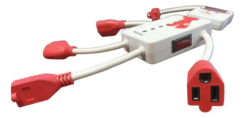 4 Pzs Multicontacto Supresor Blanco Sanelec
